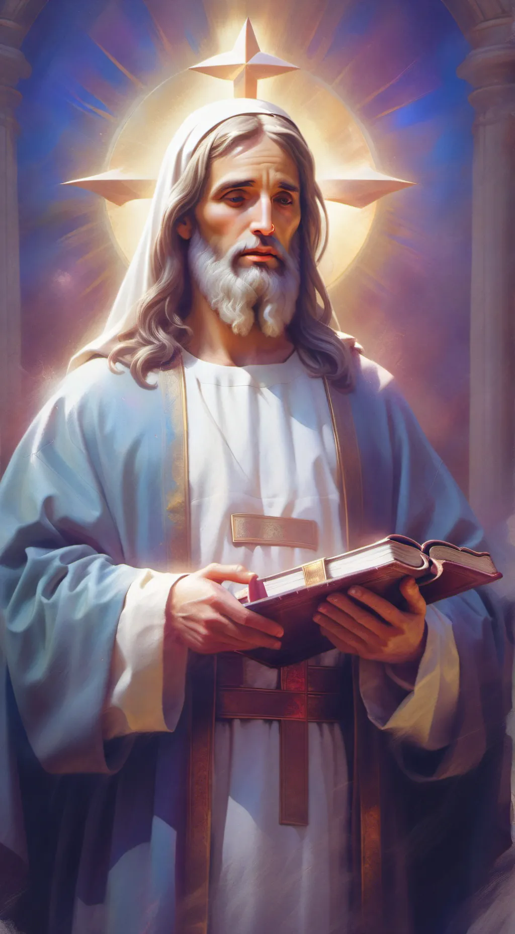 ai character: Gesus Christ background