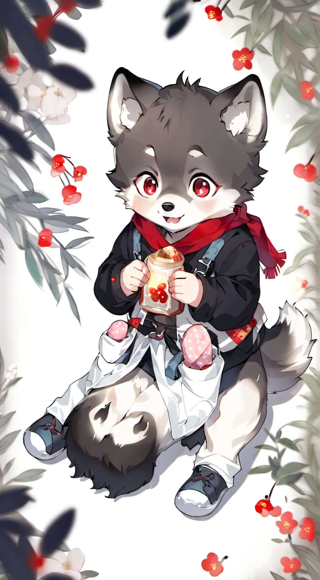 ai character: Your baby cub,Leo  background