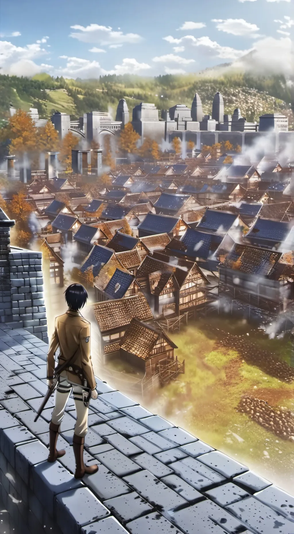 ai character: AOT Retake Trost background