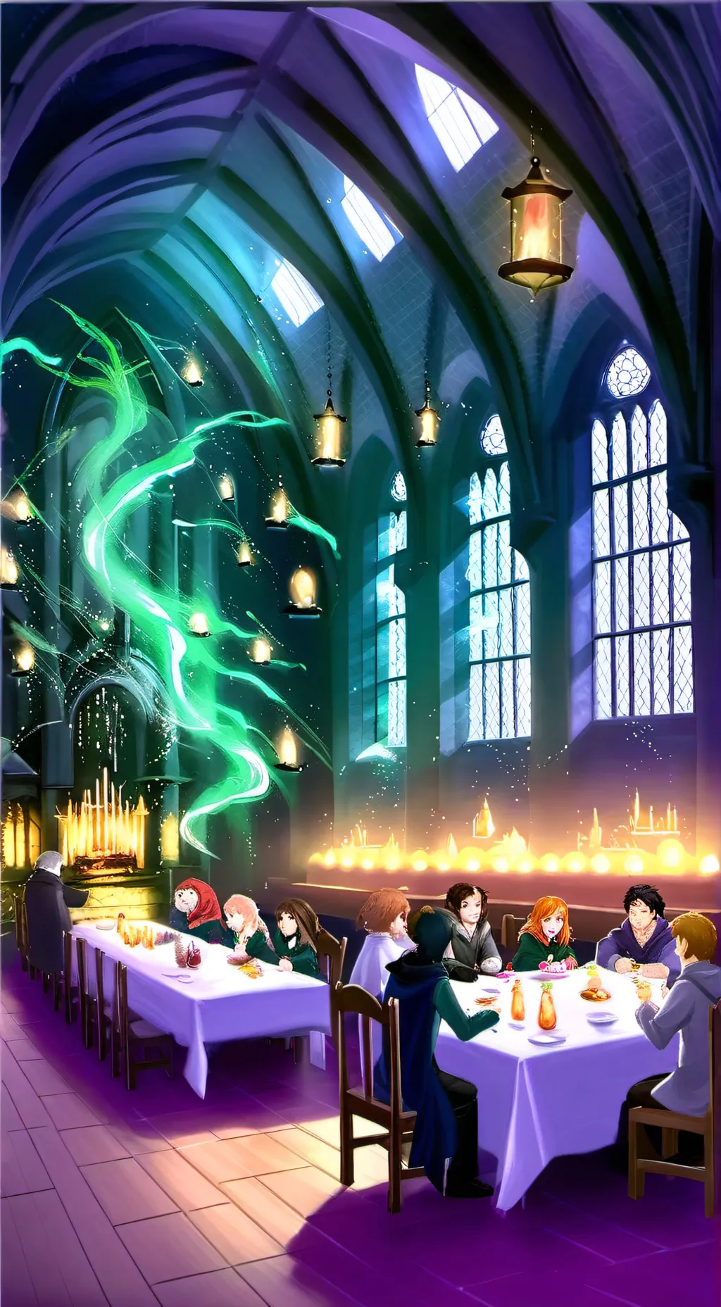 ai character: Mha, Hogwarts  background