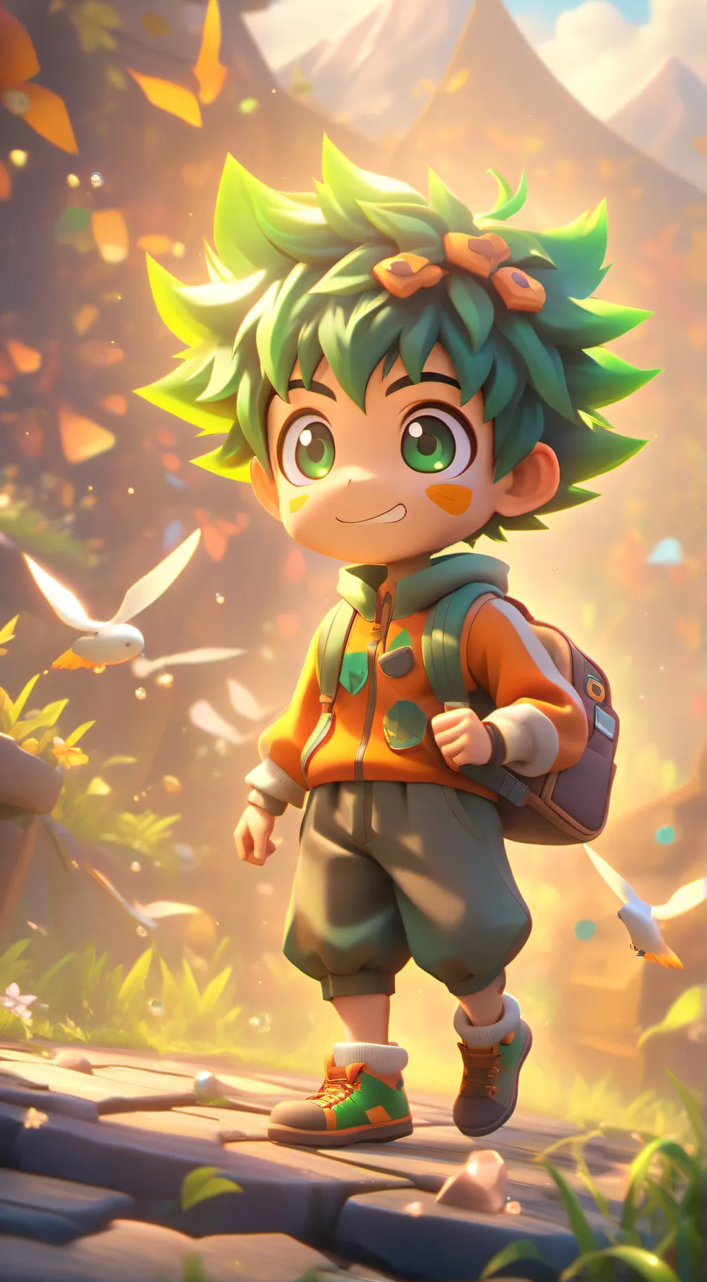 ai character: Deku background