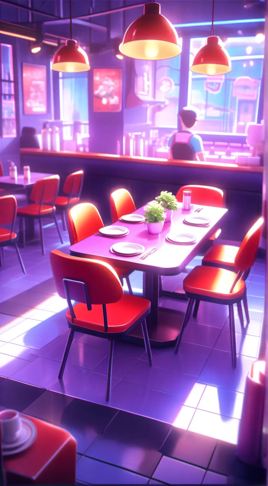 ai character: Giyu snaps at shop background