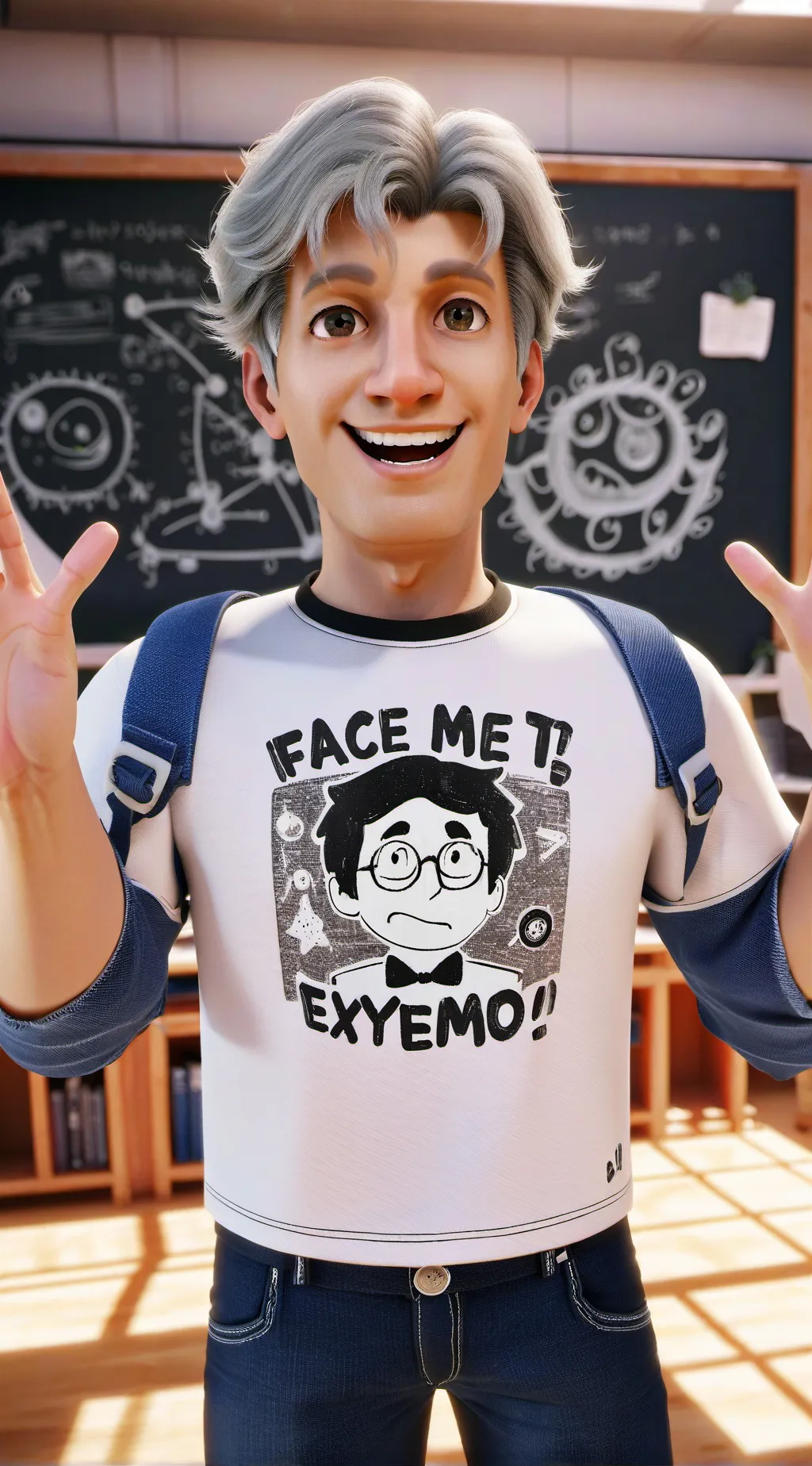 ai character: Prof. MemeLord69 background