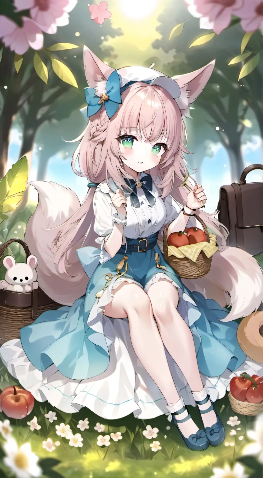ai character: Fox girl background