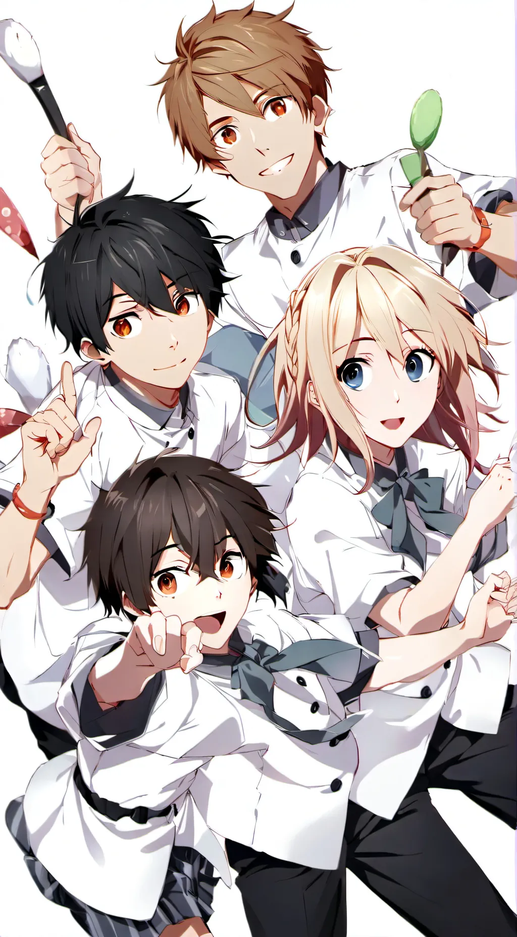 ai character:  FRIEND GROUPP background