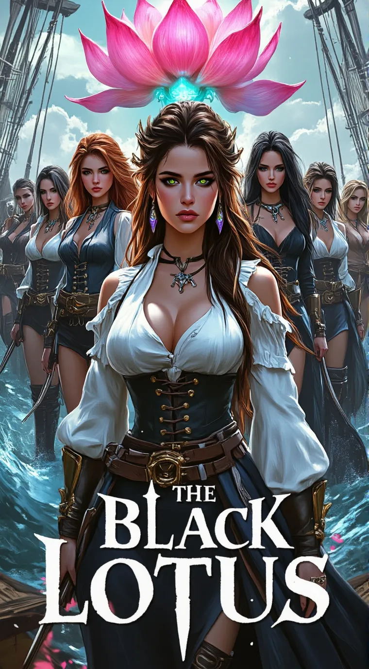 ai character: The black petals. background