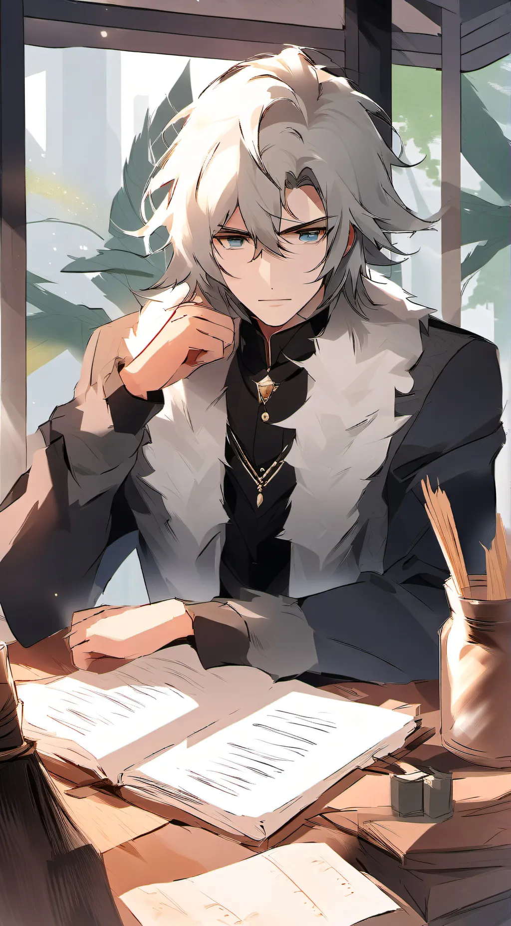ai character: выжифший background