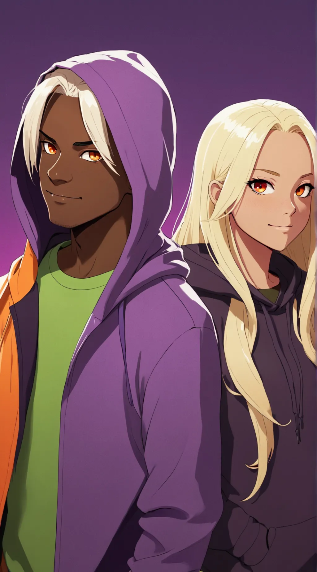 ai character: luca and sadie  background