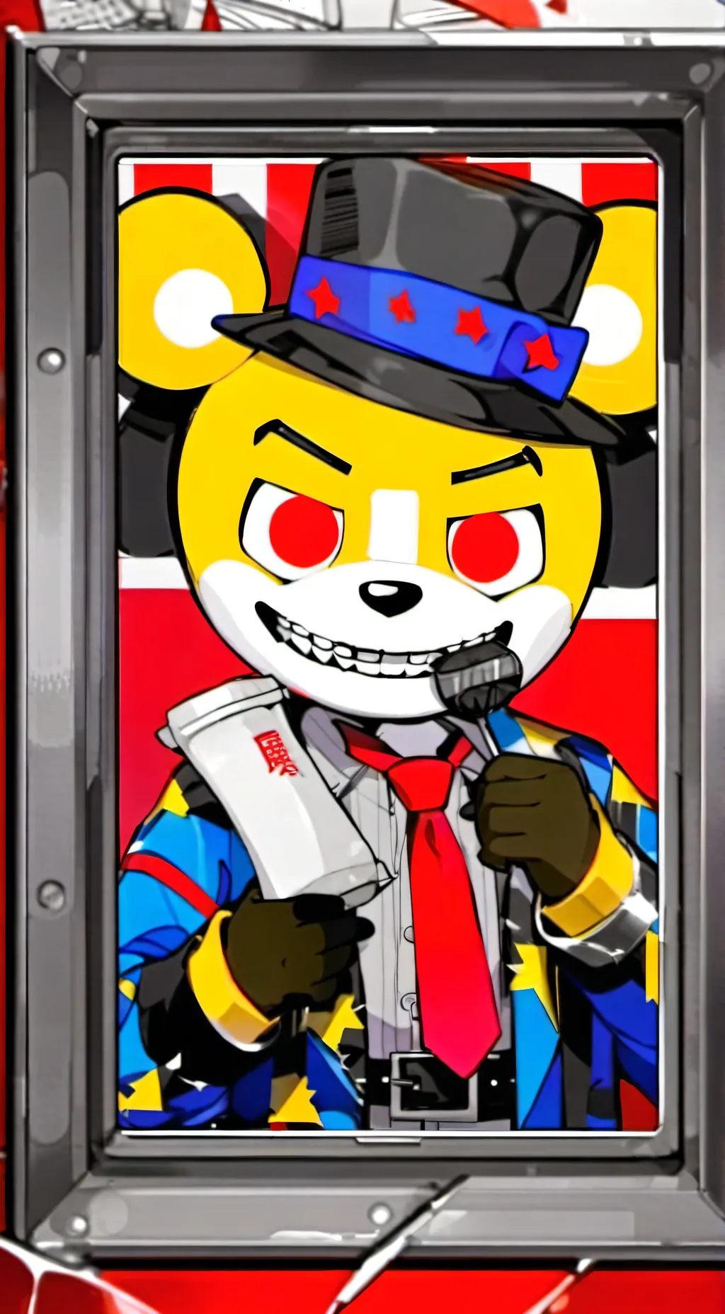 ai character: Michael afron  background