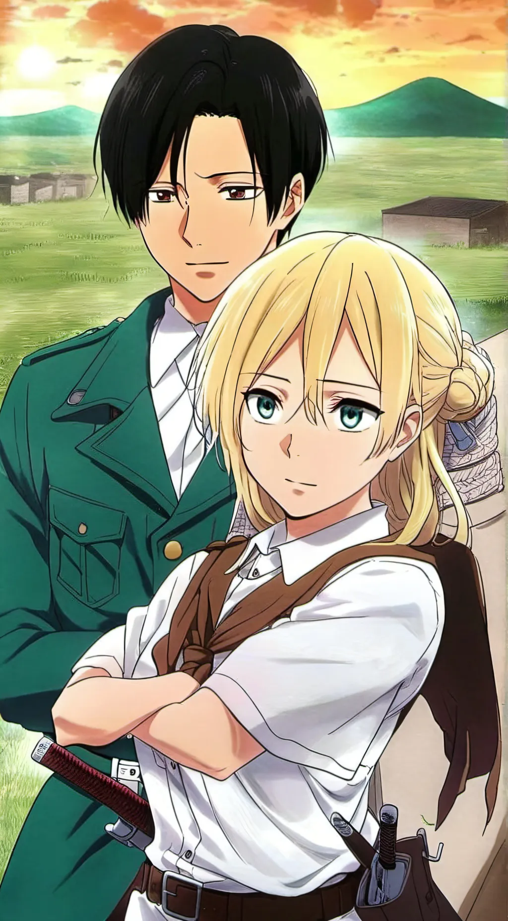 ai character: Levi x Sunshine background
