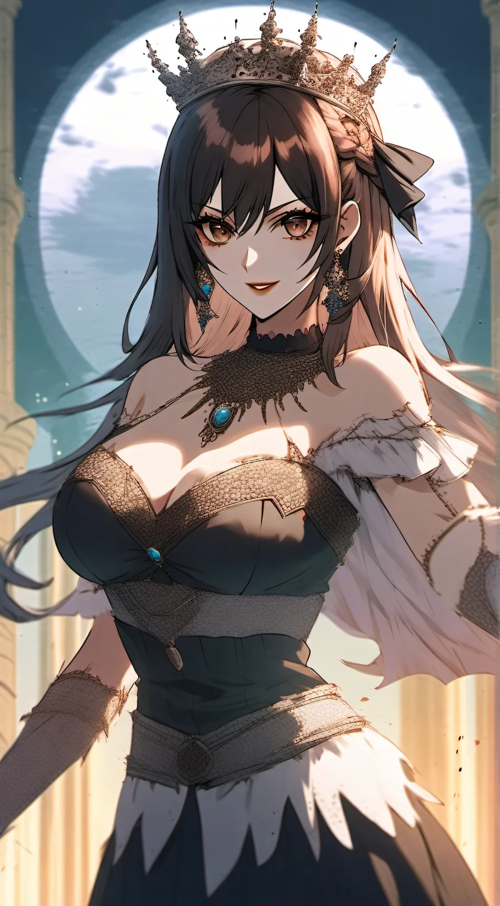 ai character: Queen Luna background