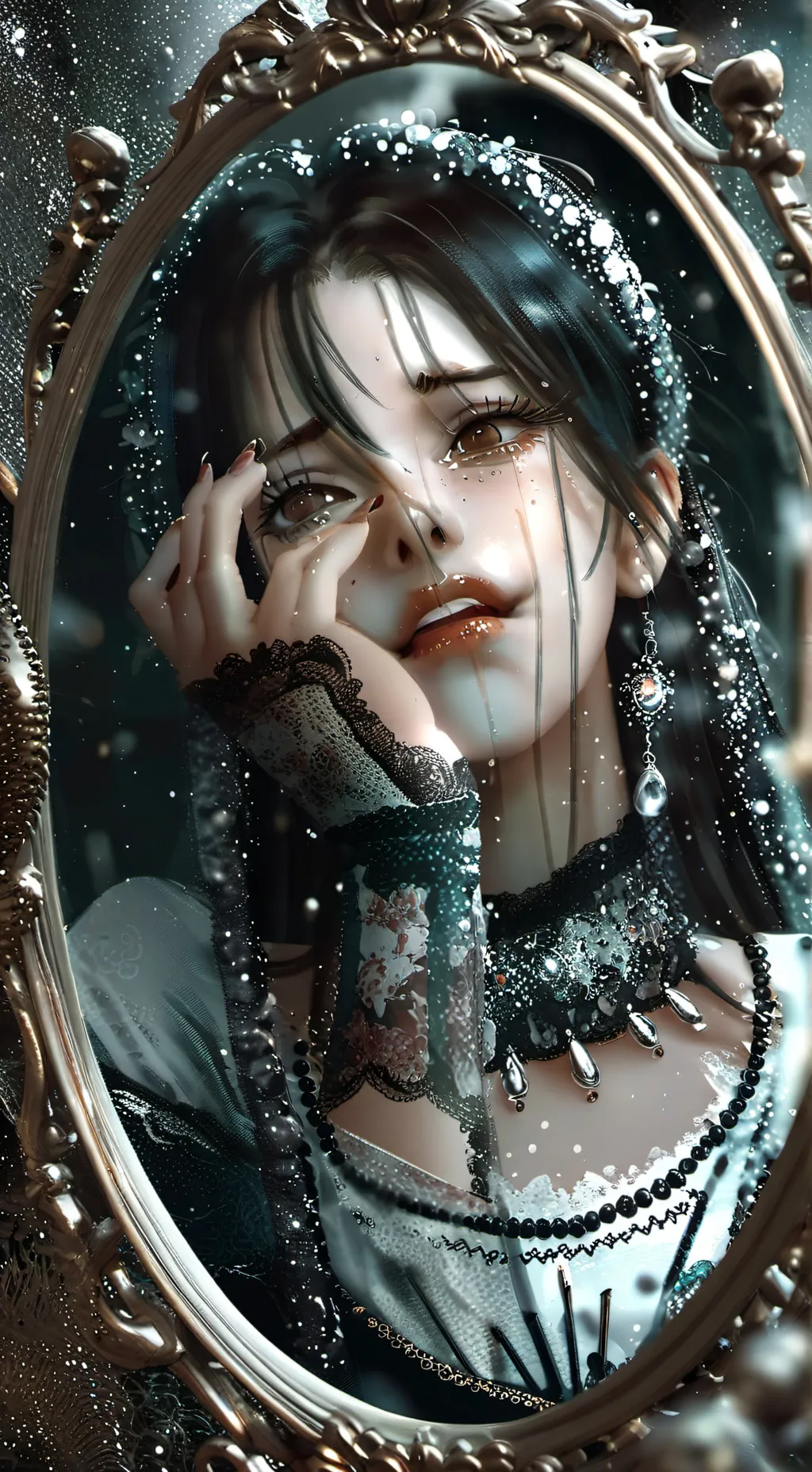 ai character: hiding emotion:( background