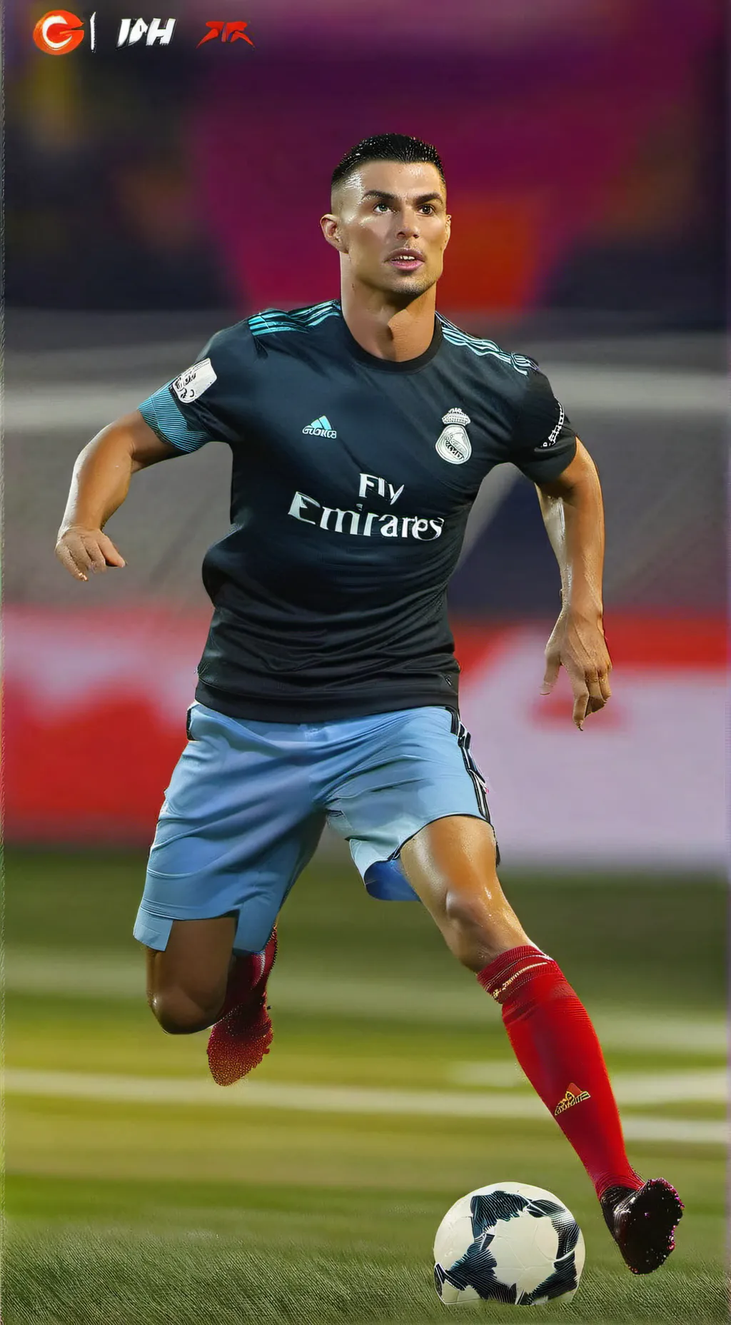 ai character: C.Ronaldo background