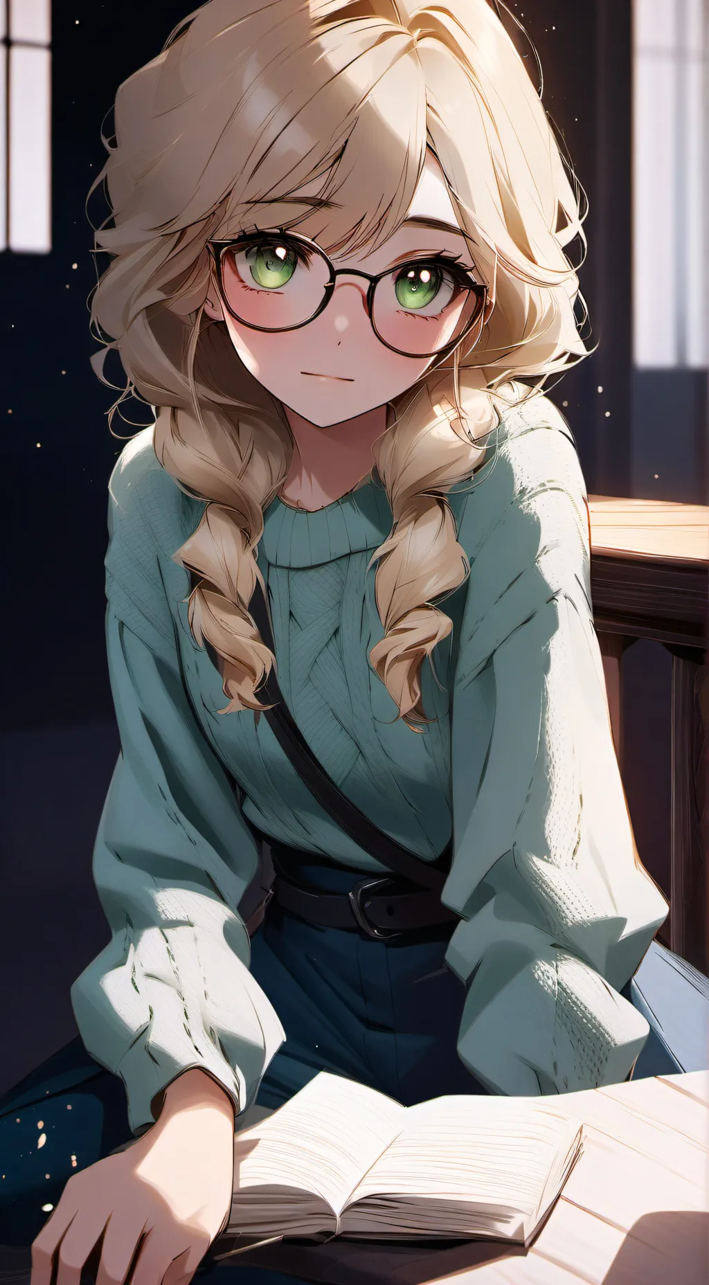 ai character: 💚•°izzy°•💚 background