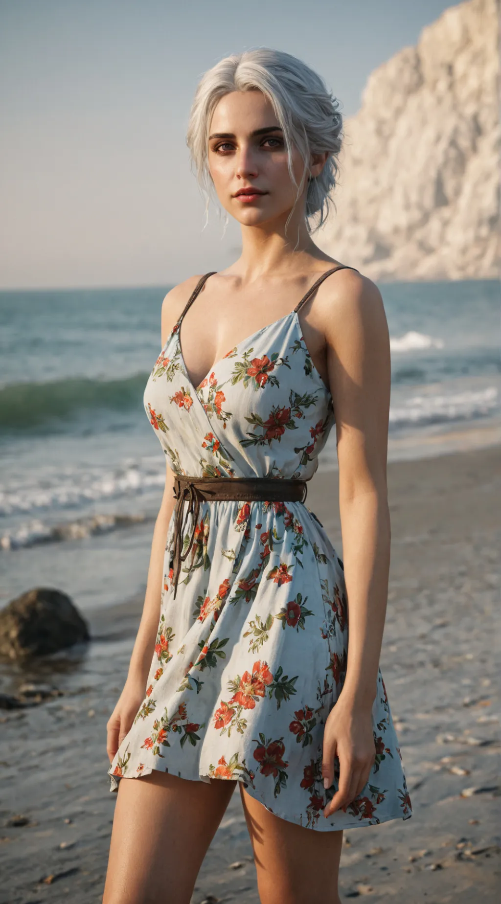 ai character: Ciri Beach Relax background