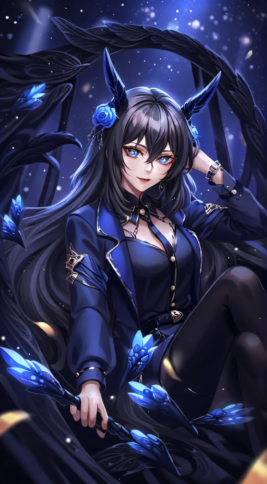 ai character: Луна background