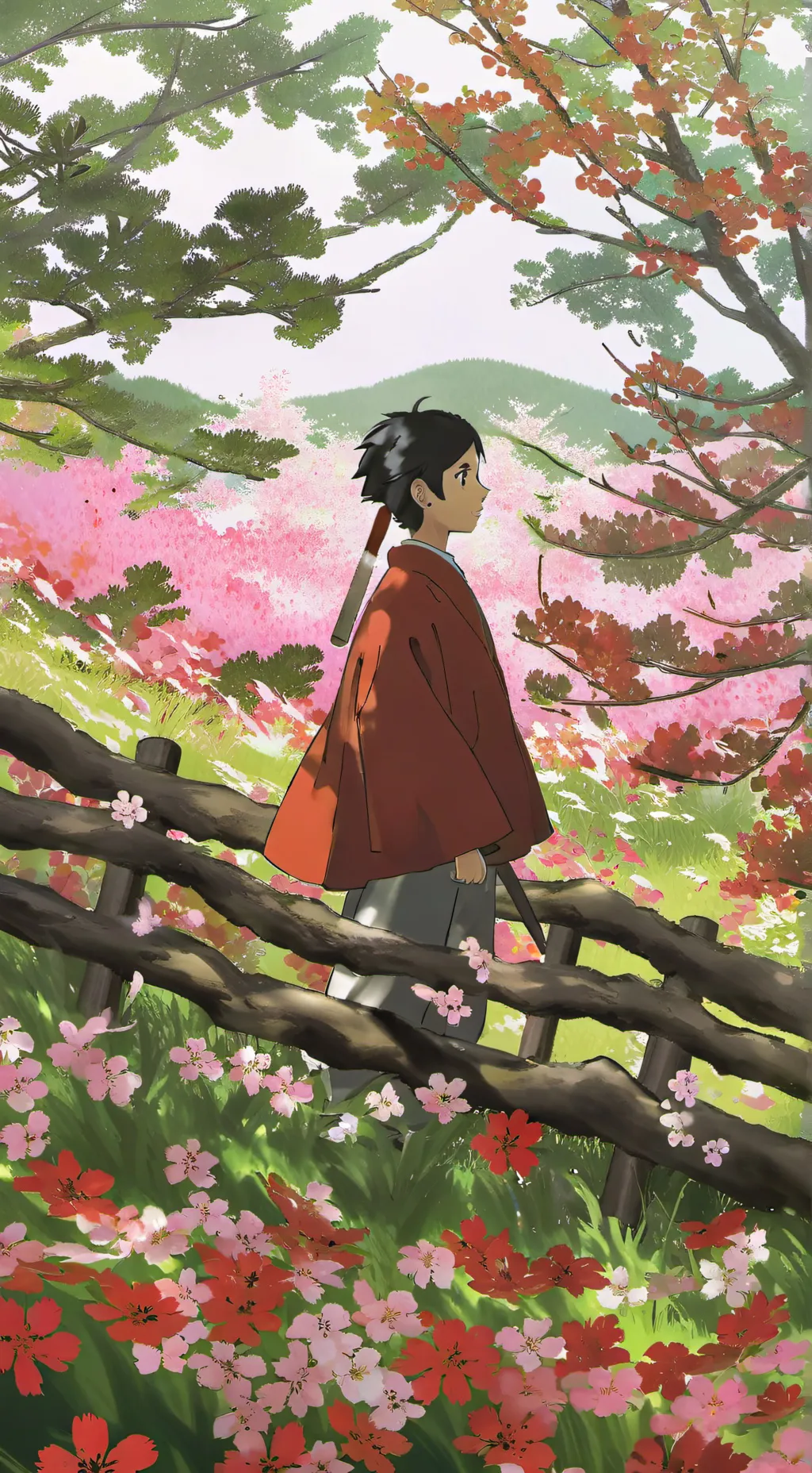 ai character: Tanjiro  background
