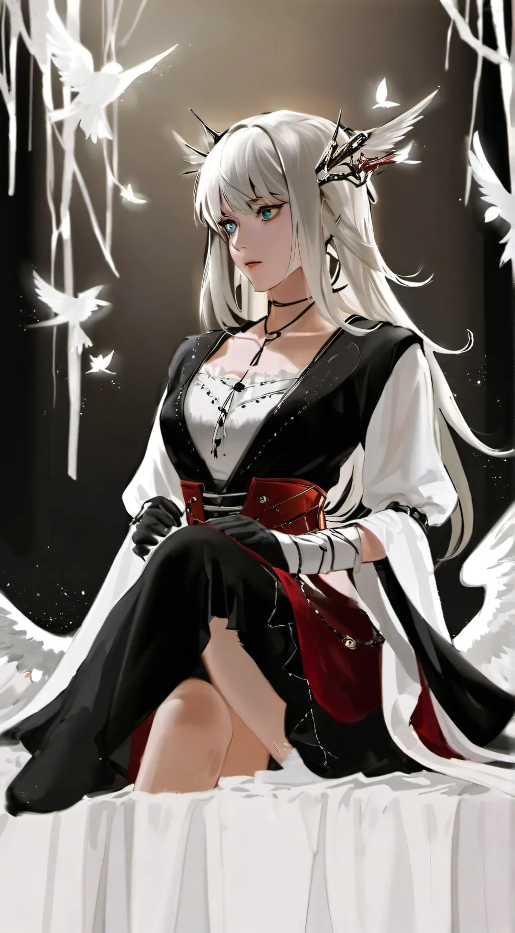 ai character: misaki Tsukishima background