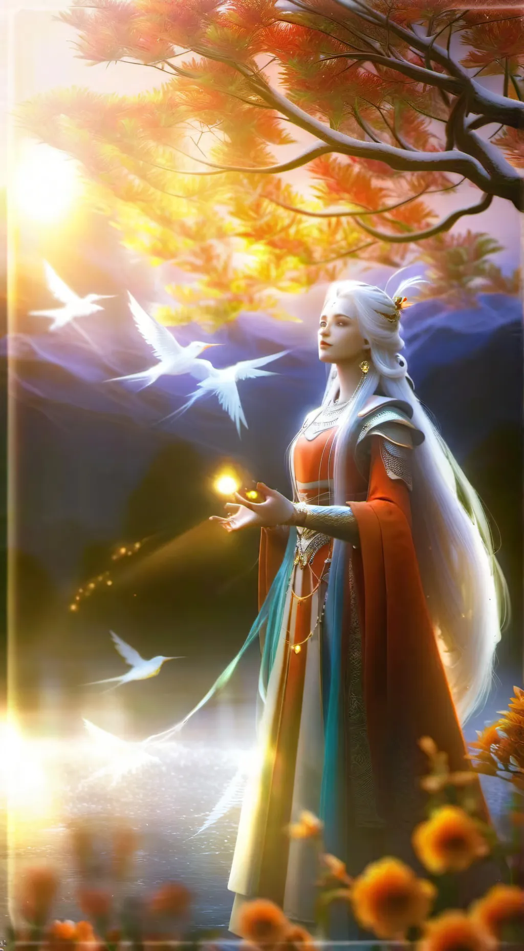 ai character: cute girl 2.0 background