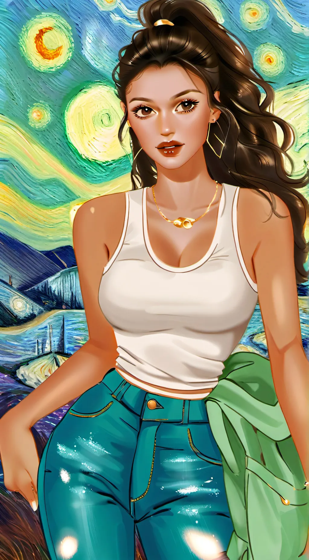 ai character: Selena(me)  background