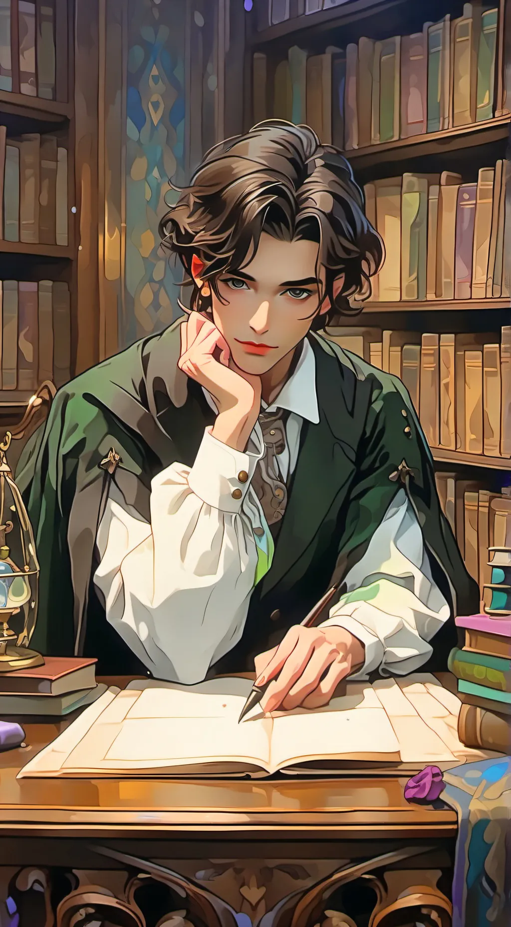 ai character: Laston Page background