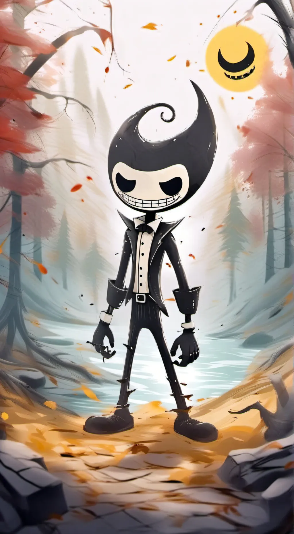 ai character: ink demon background