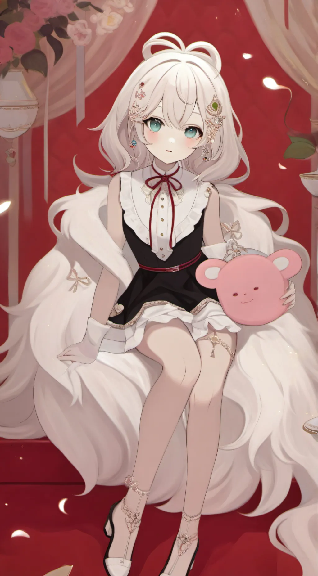 ai character: cherry background