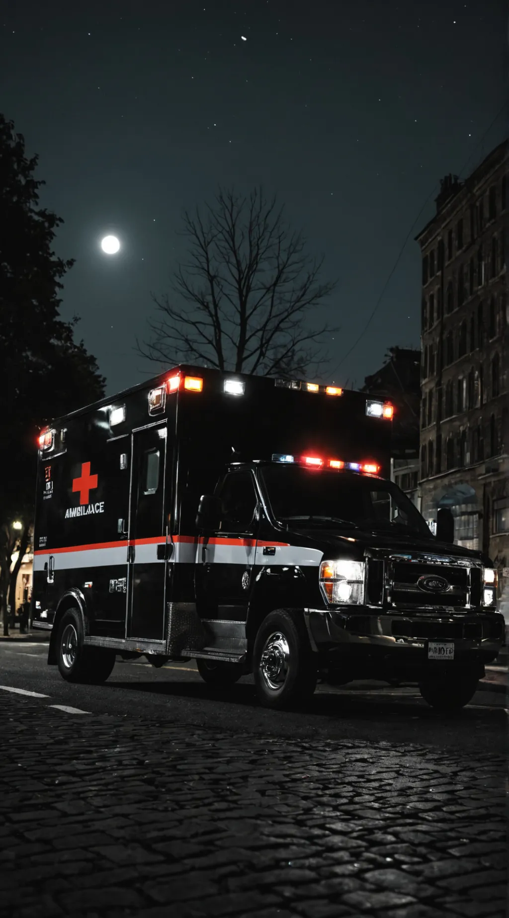 ai character: Black Ambulance  background