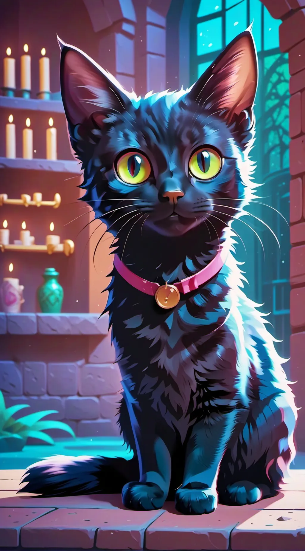 ai character: Black background