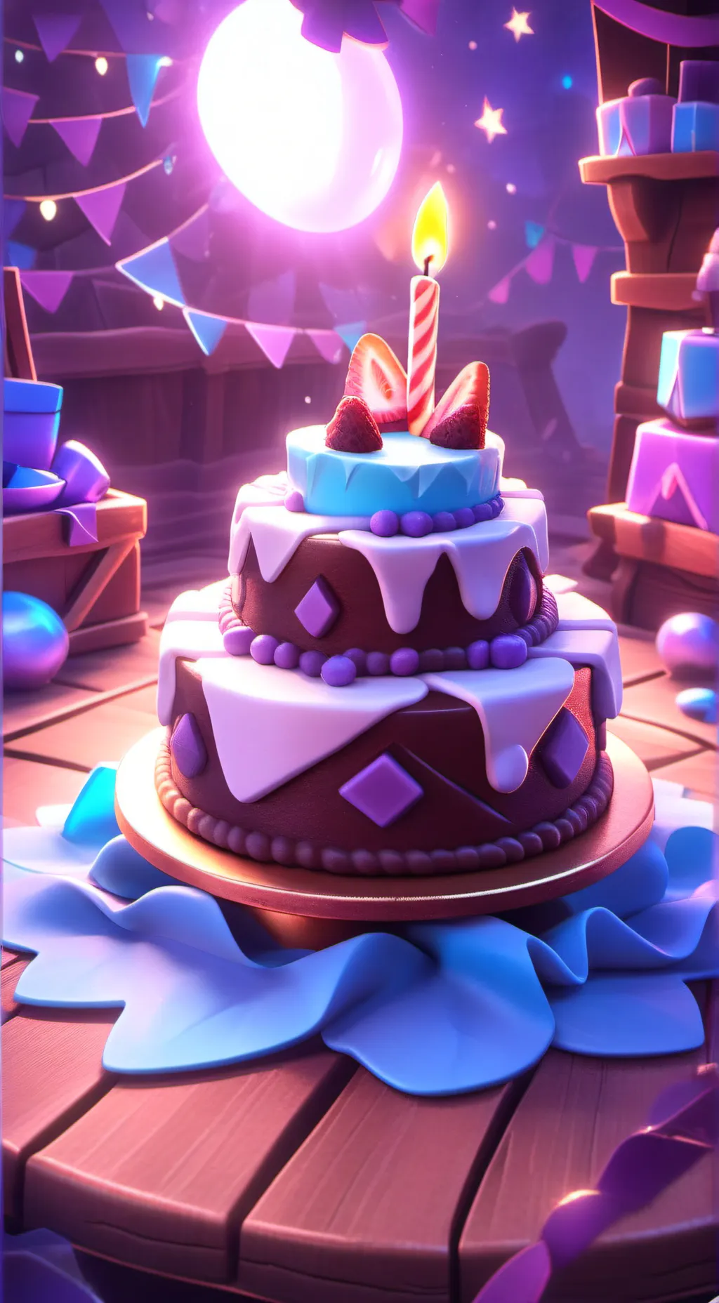 ai character: Cake background