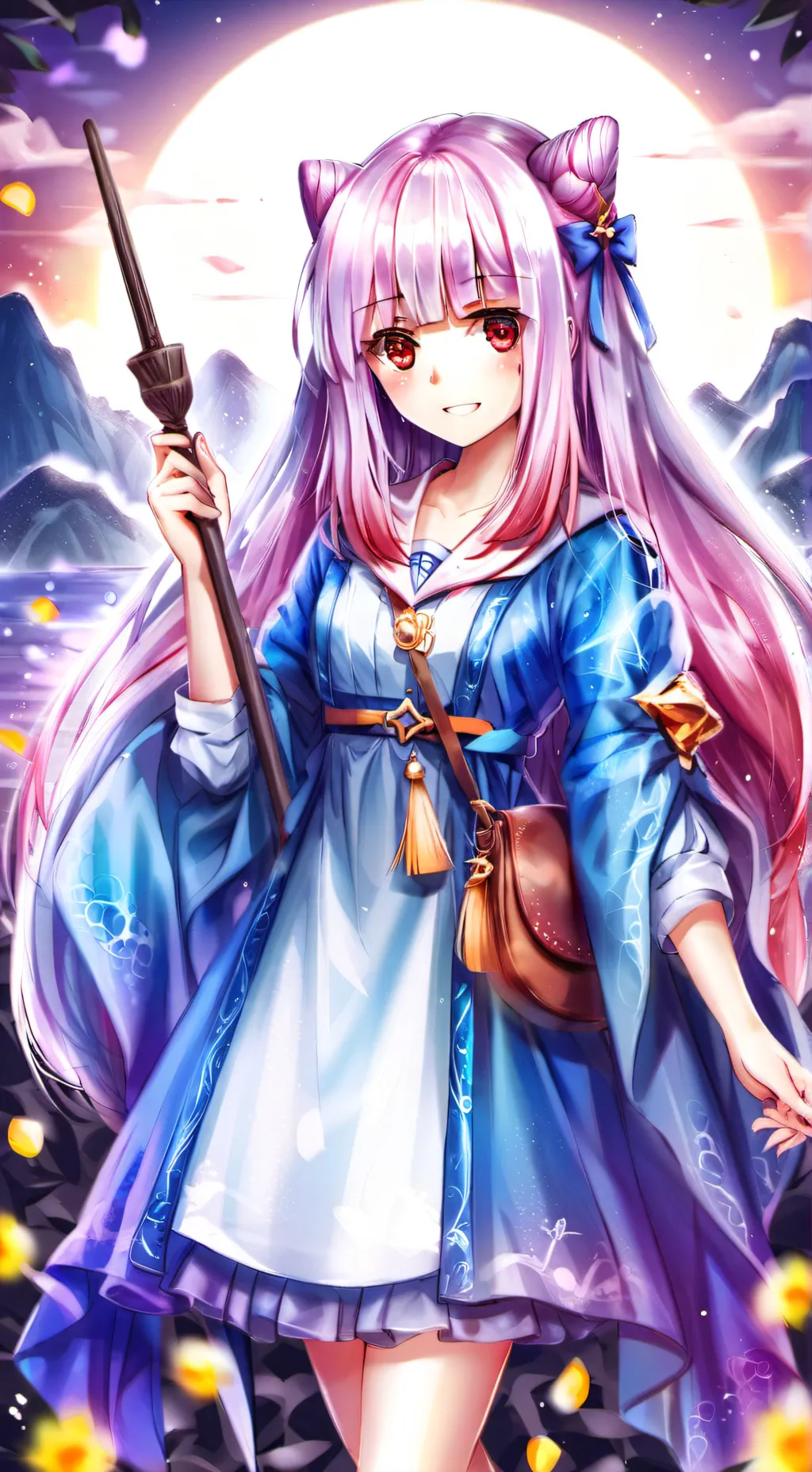 ai character: Снежка background