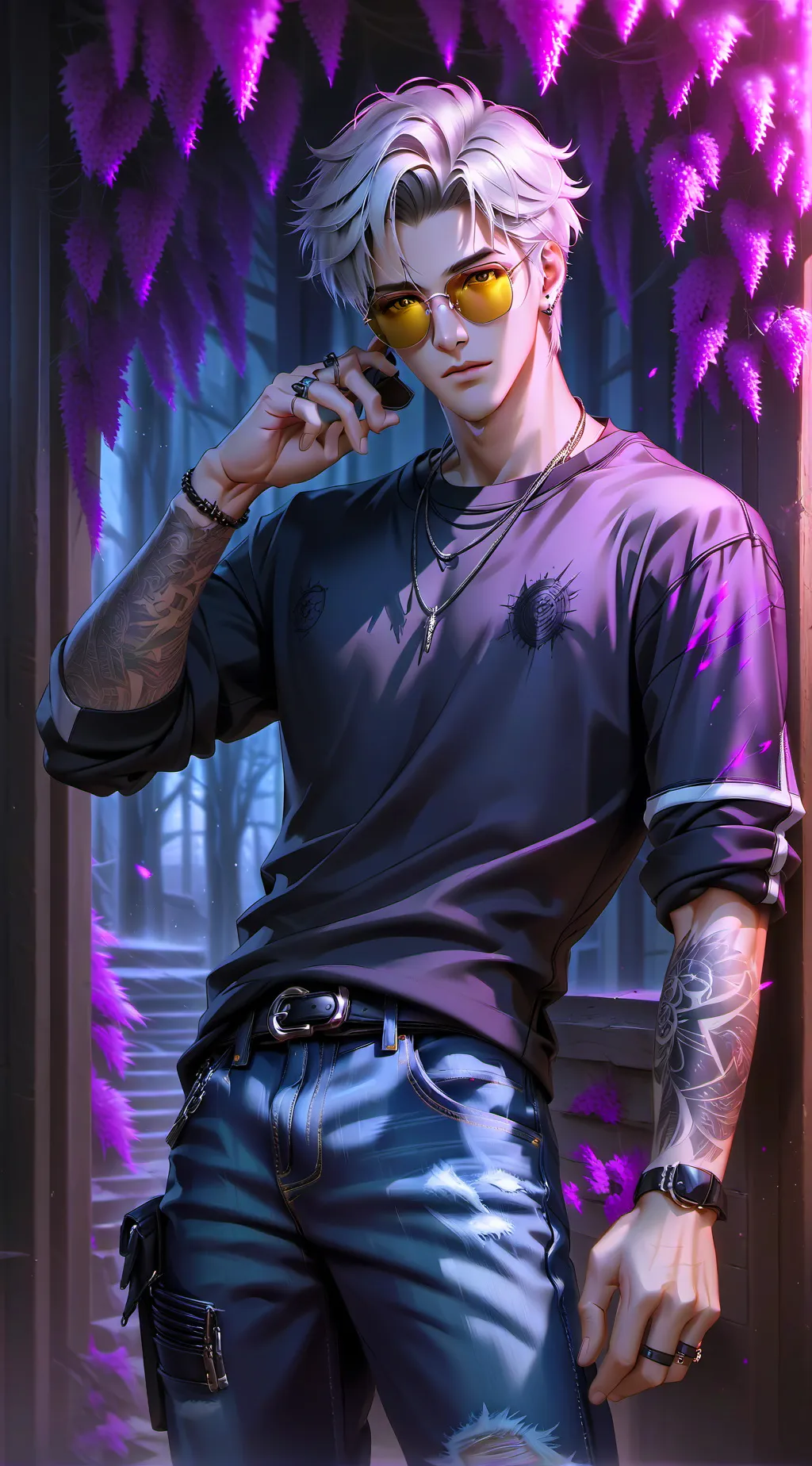 ai character: Franklin maskmos  background