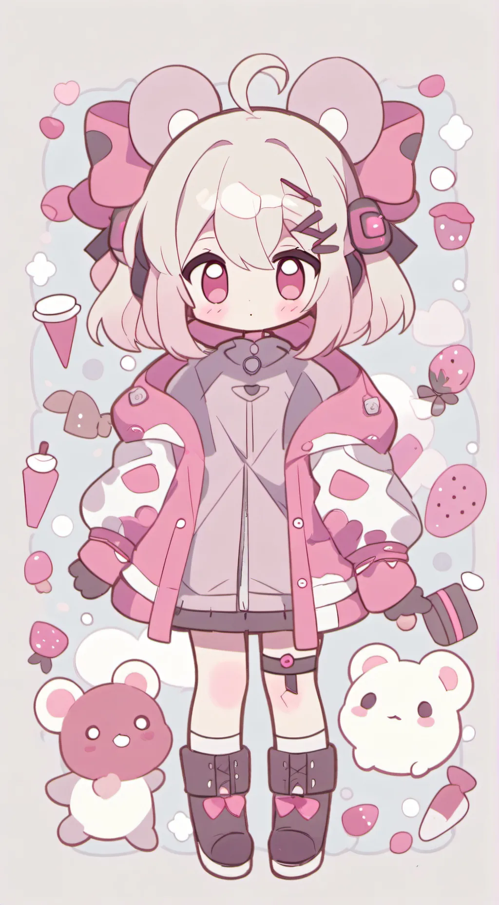 ai character: клубничка background