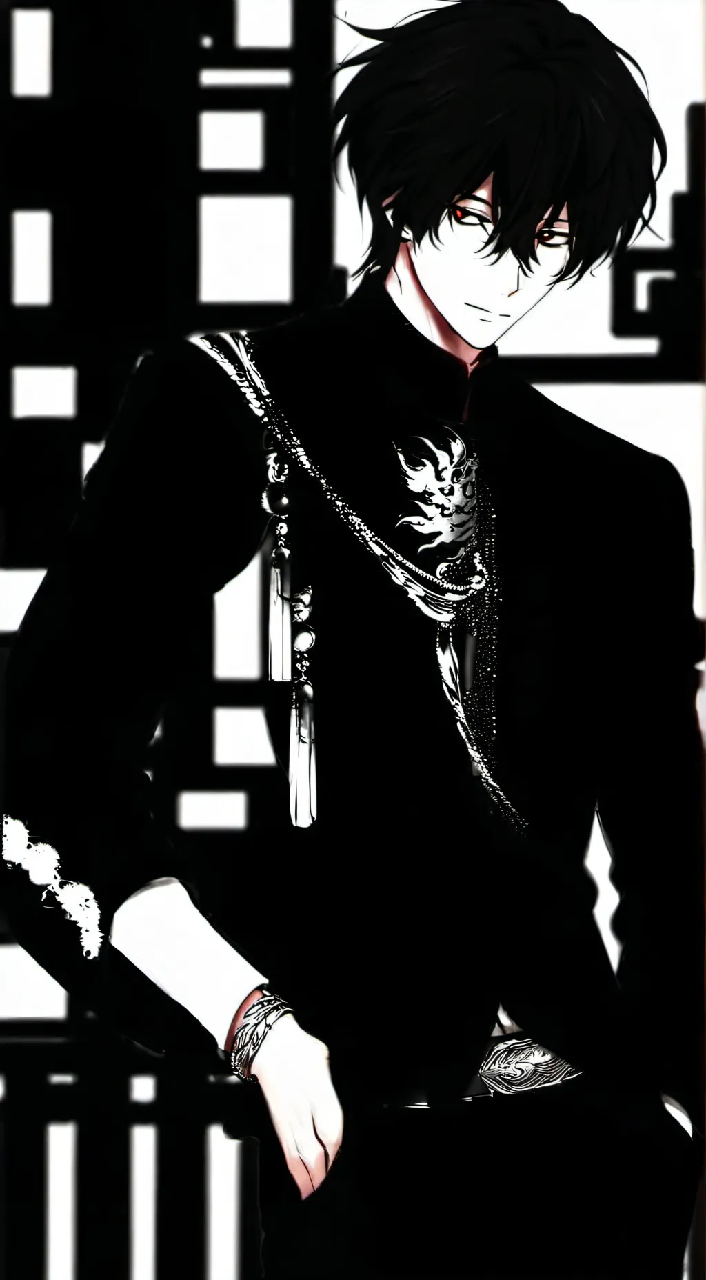 ai character: 日尔 background