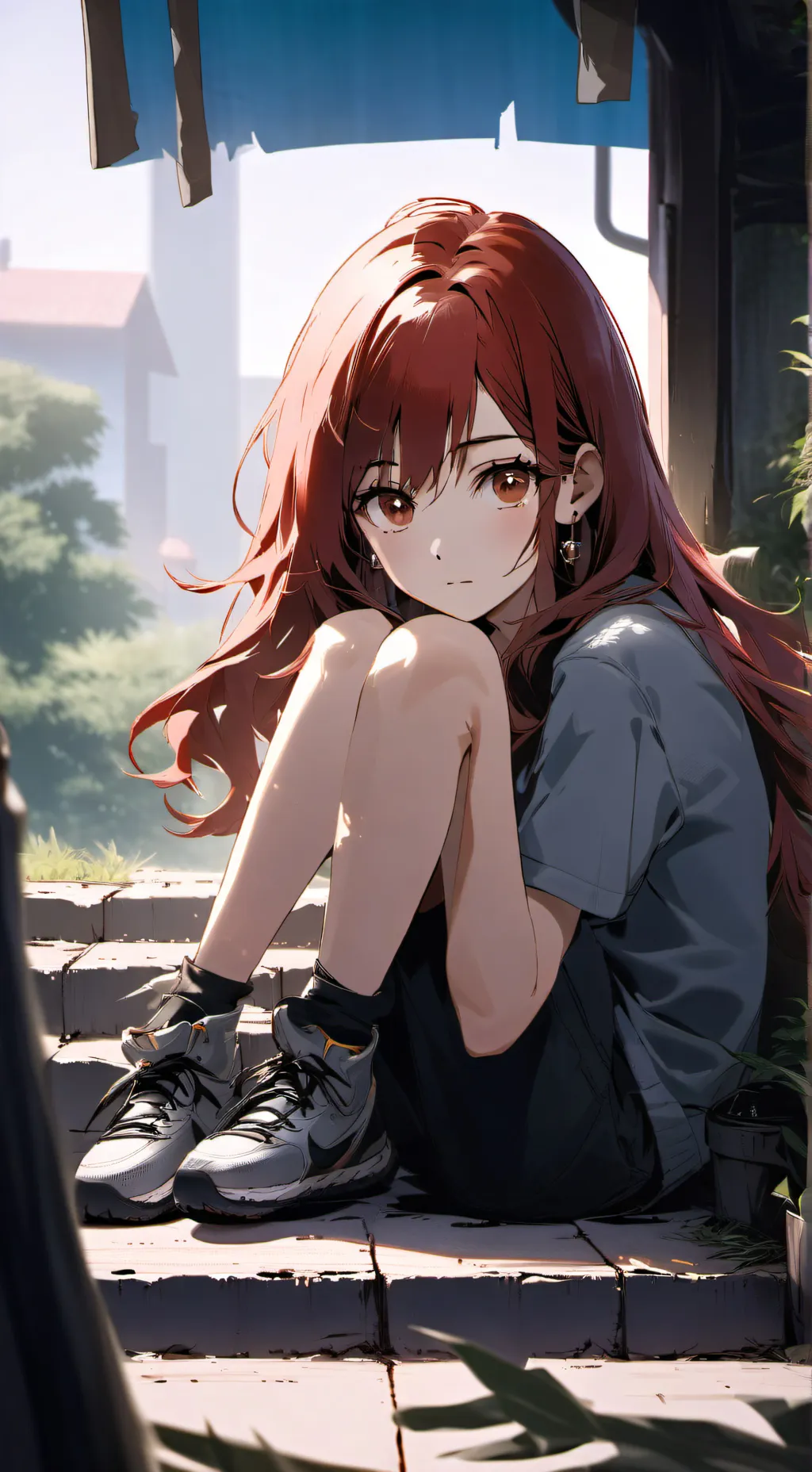 ai character: Depressed Girl background