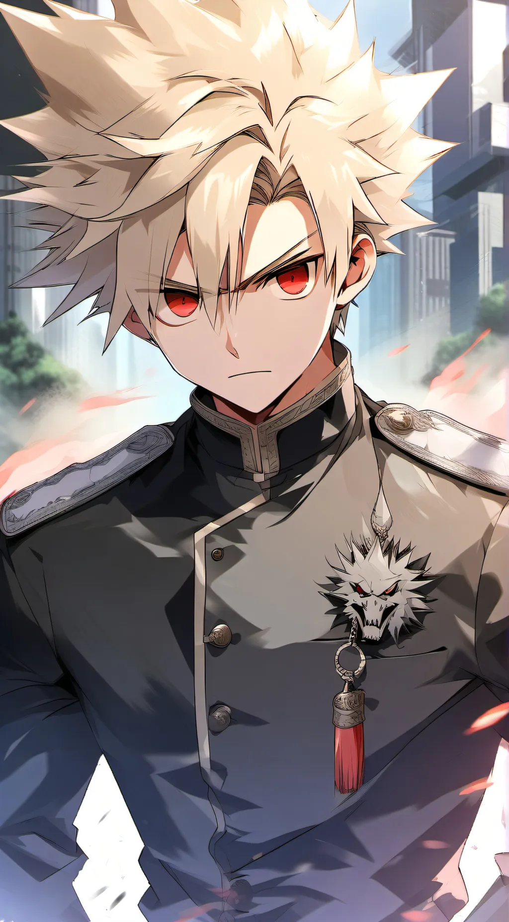 ai character: katuski bakugo  background