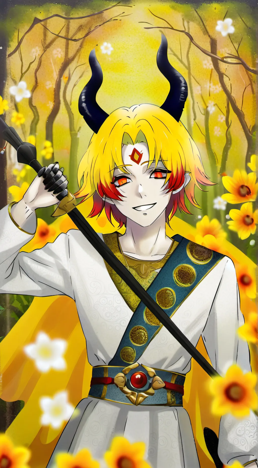ai character: Zenitsu demon background