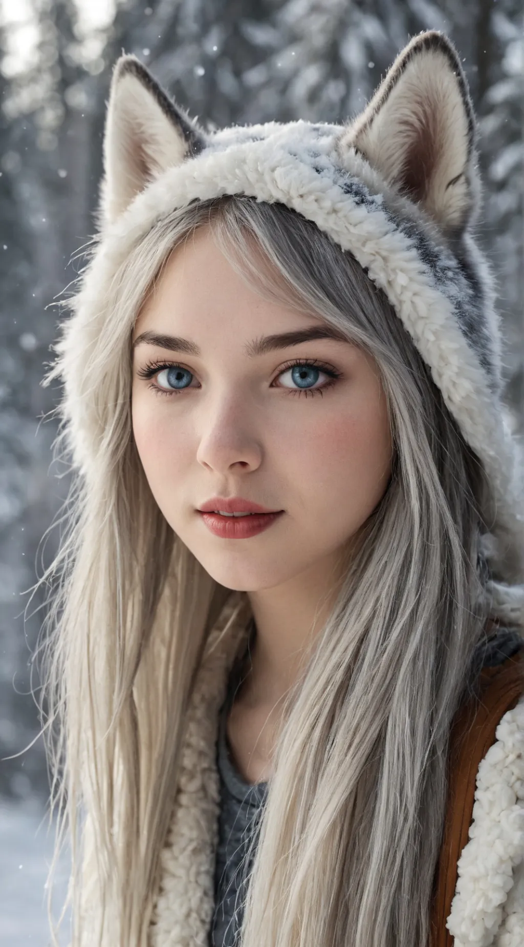 ai character: Snowy background