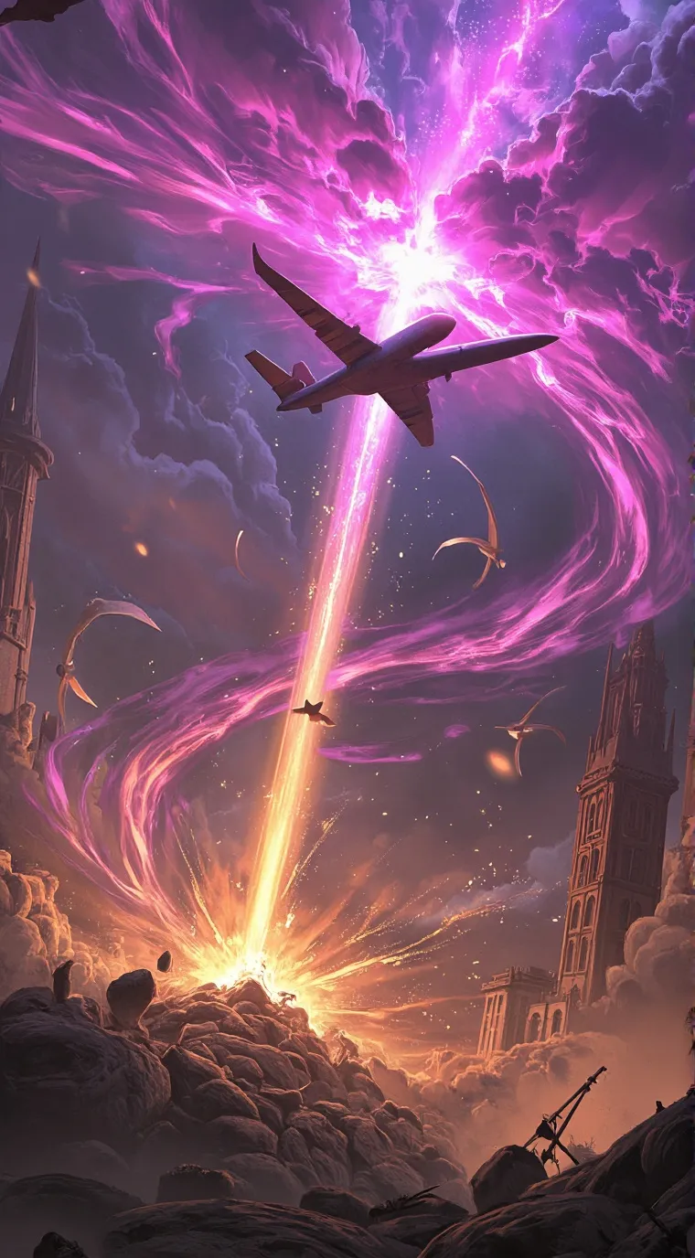 ai character: plane crash background