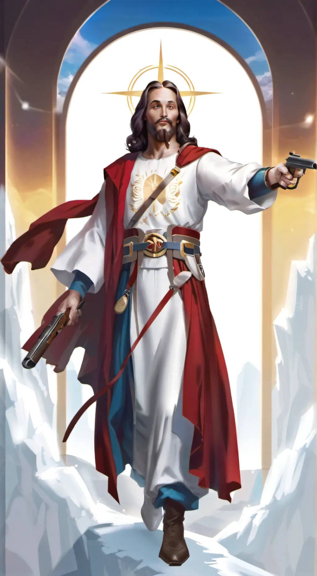 ai character: Jesus background