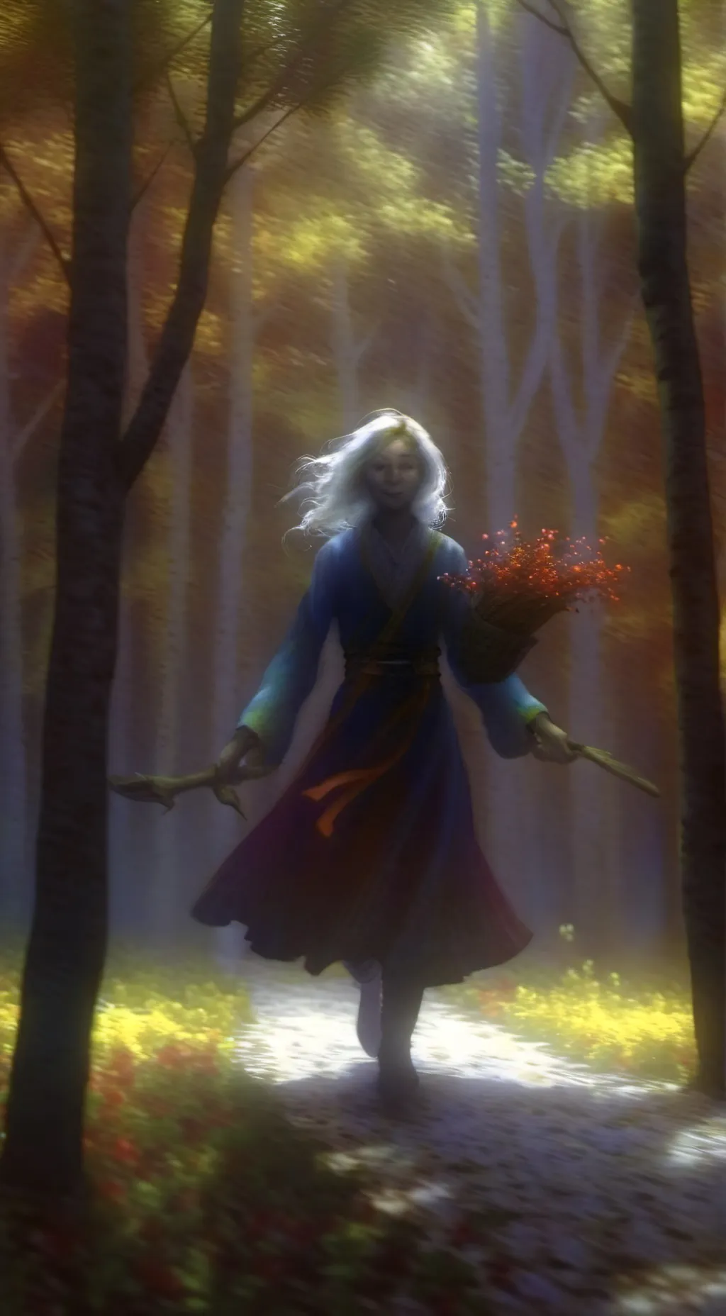 ai character: cute girl background