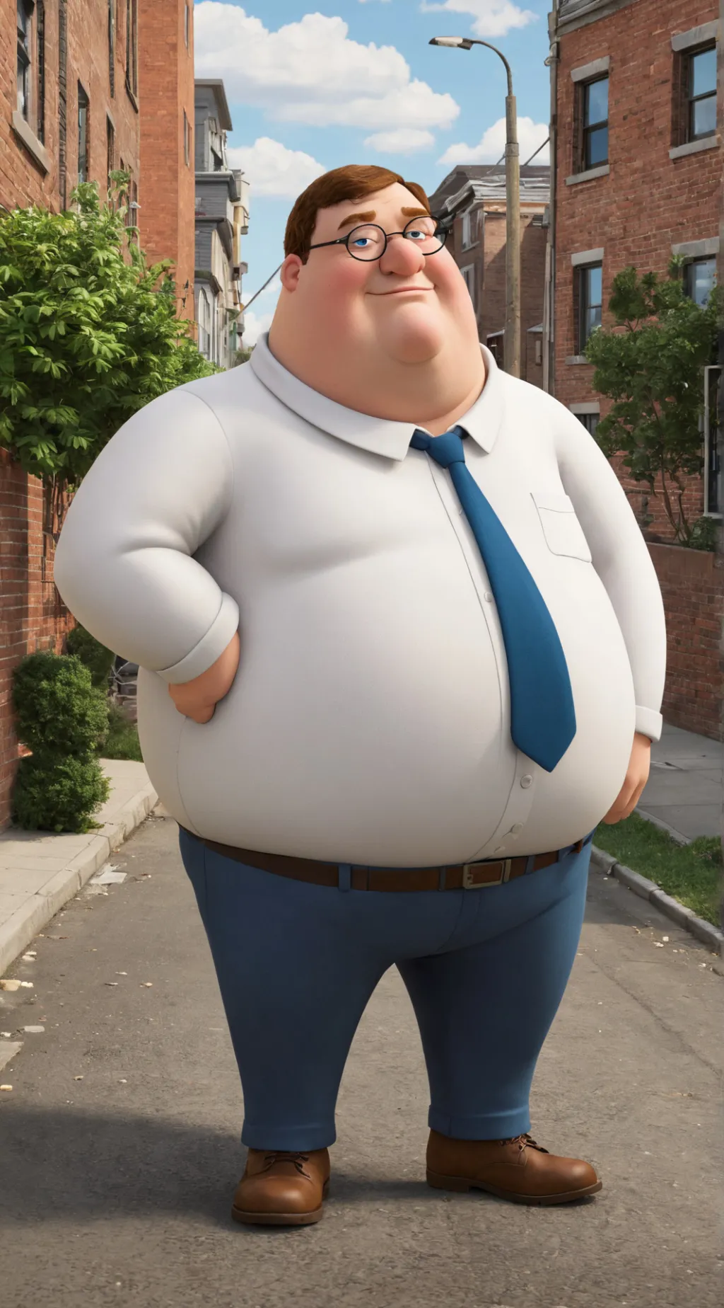ai character: Peter Griffin  background
