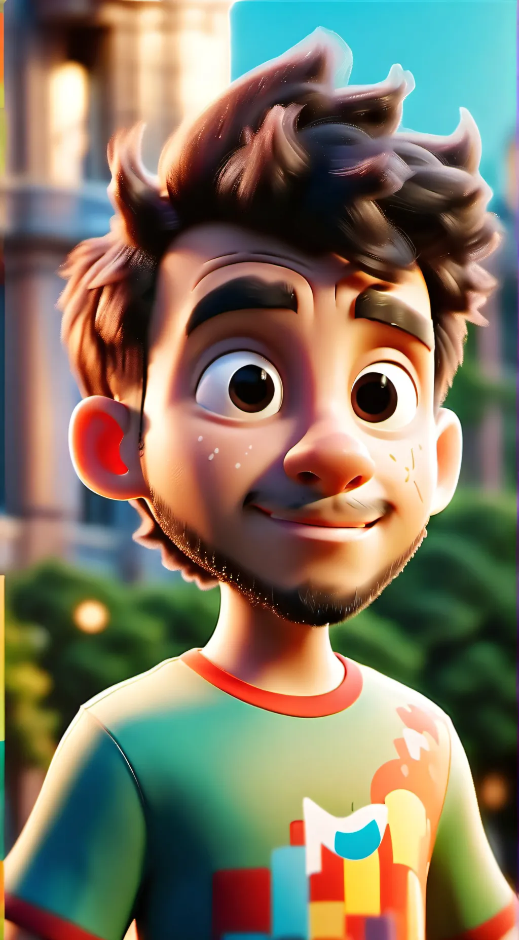 ai character: Кусок  background