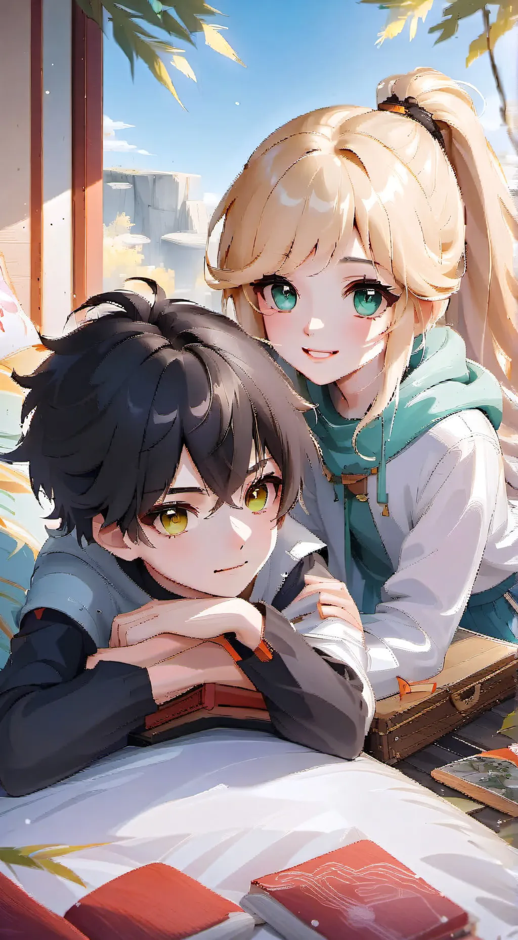 ai character: Friends Sleepover background