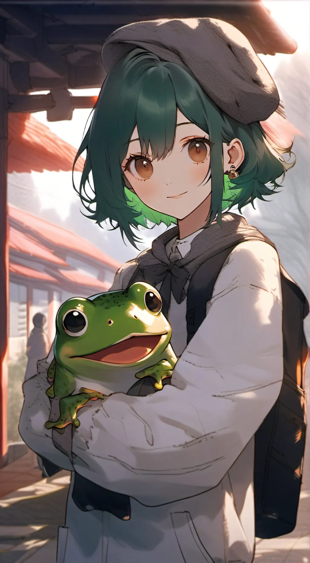 ai character: MHA tsuyus sister  background