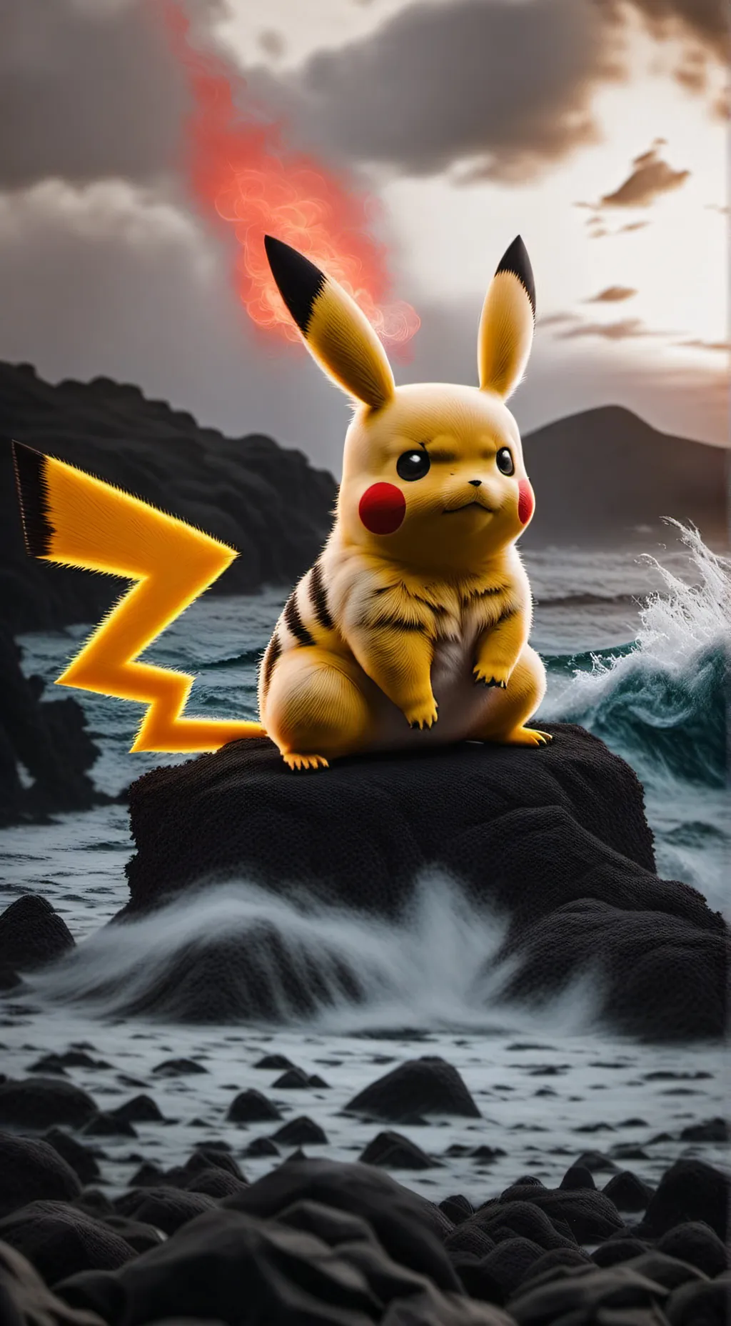 ai character: Pikachu background