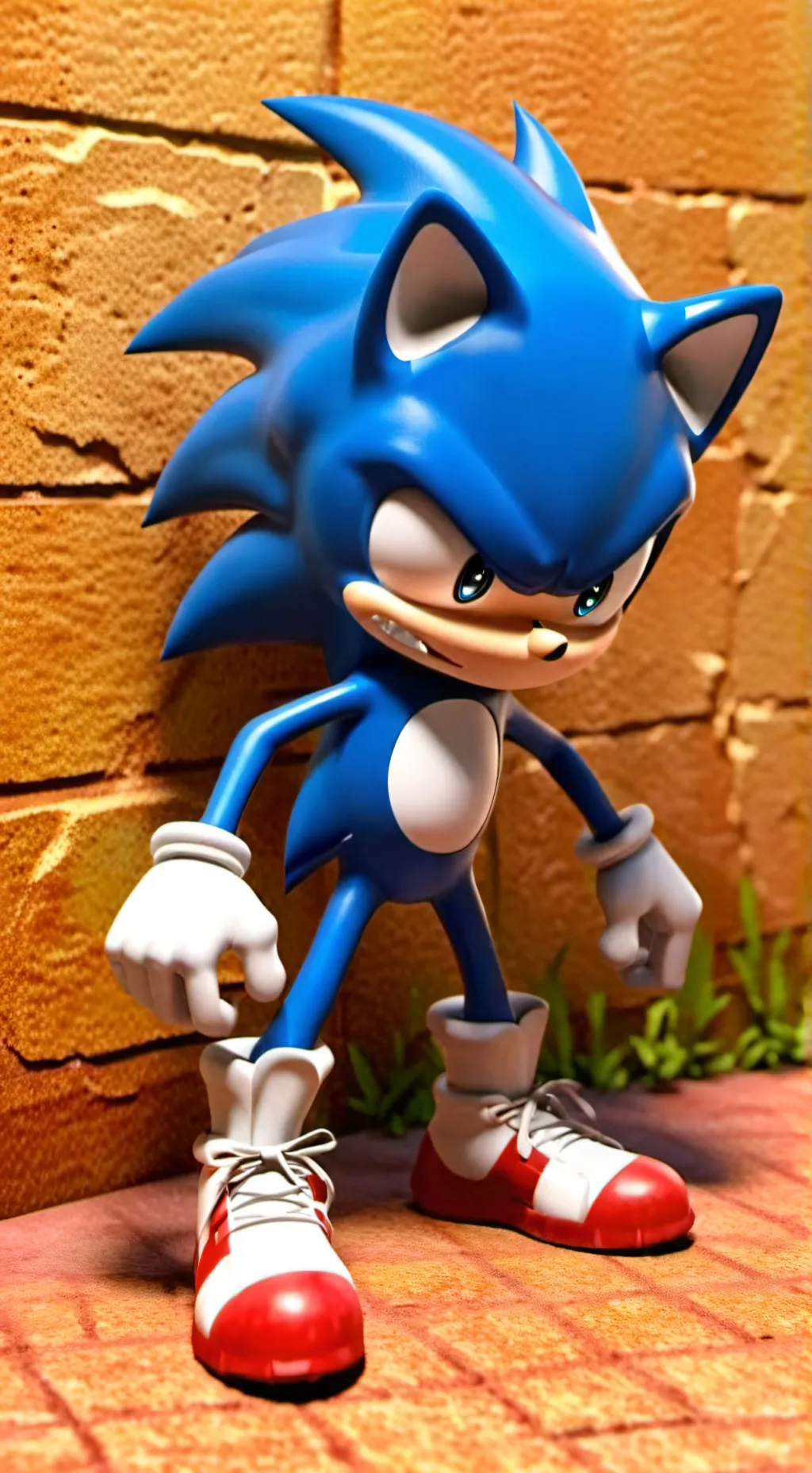 ai character: Angry sonic background