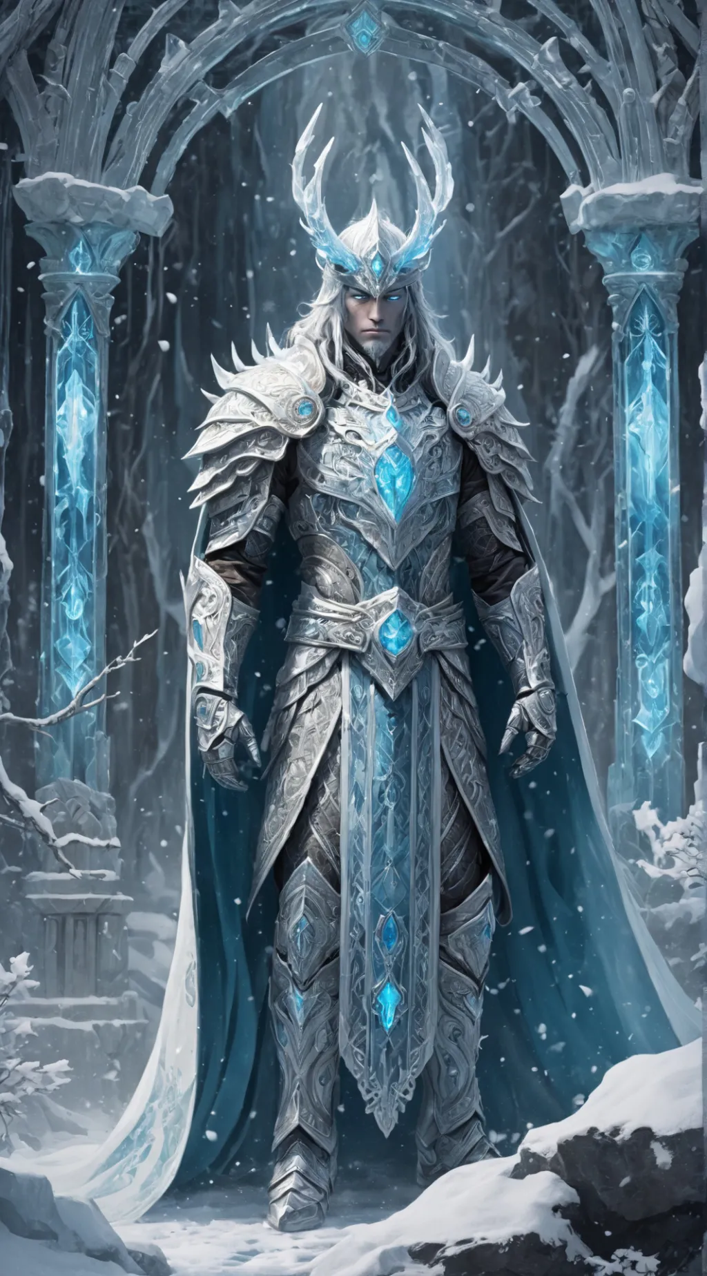 ai character: Stone background