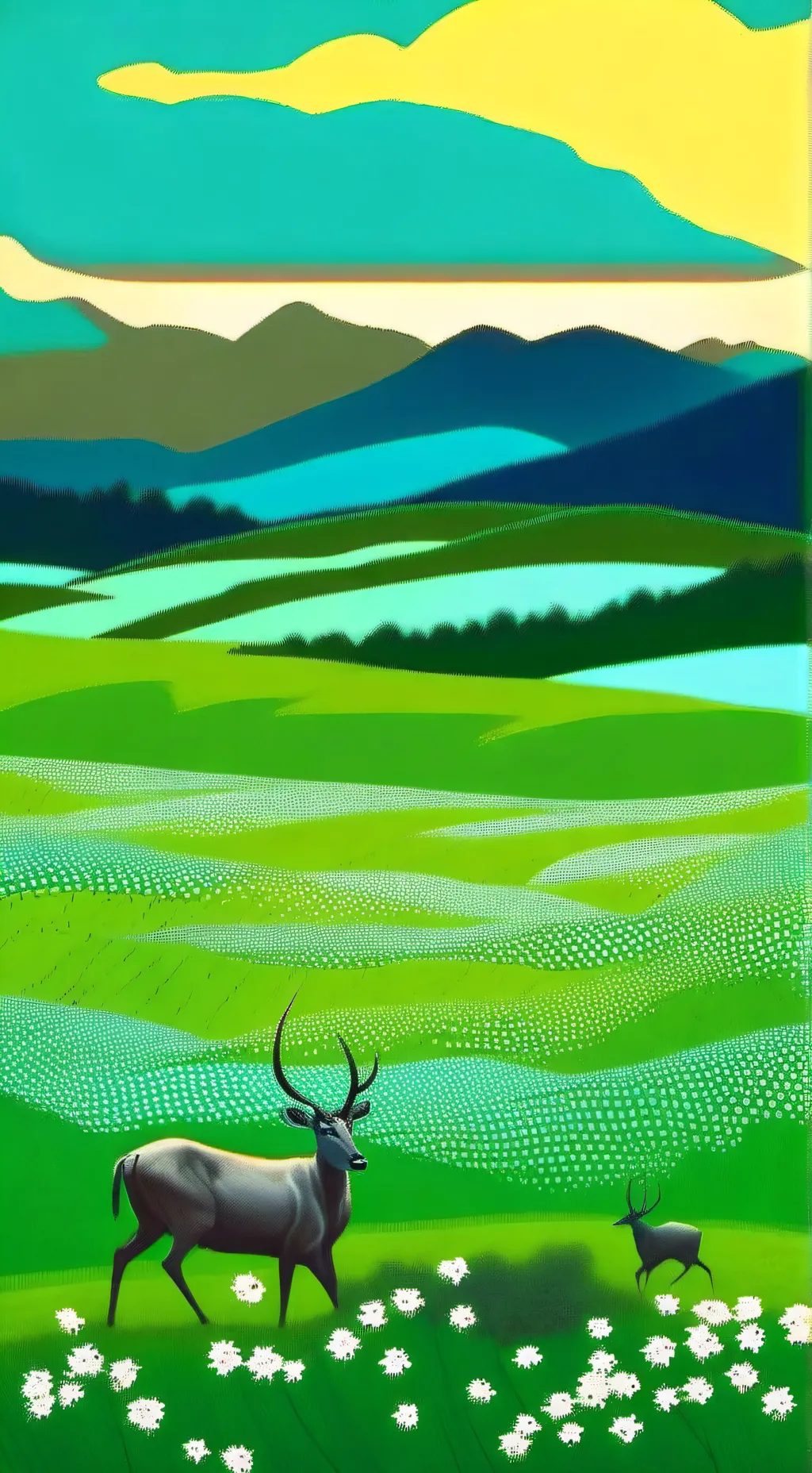 ai character: Grass background