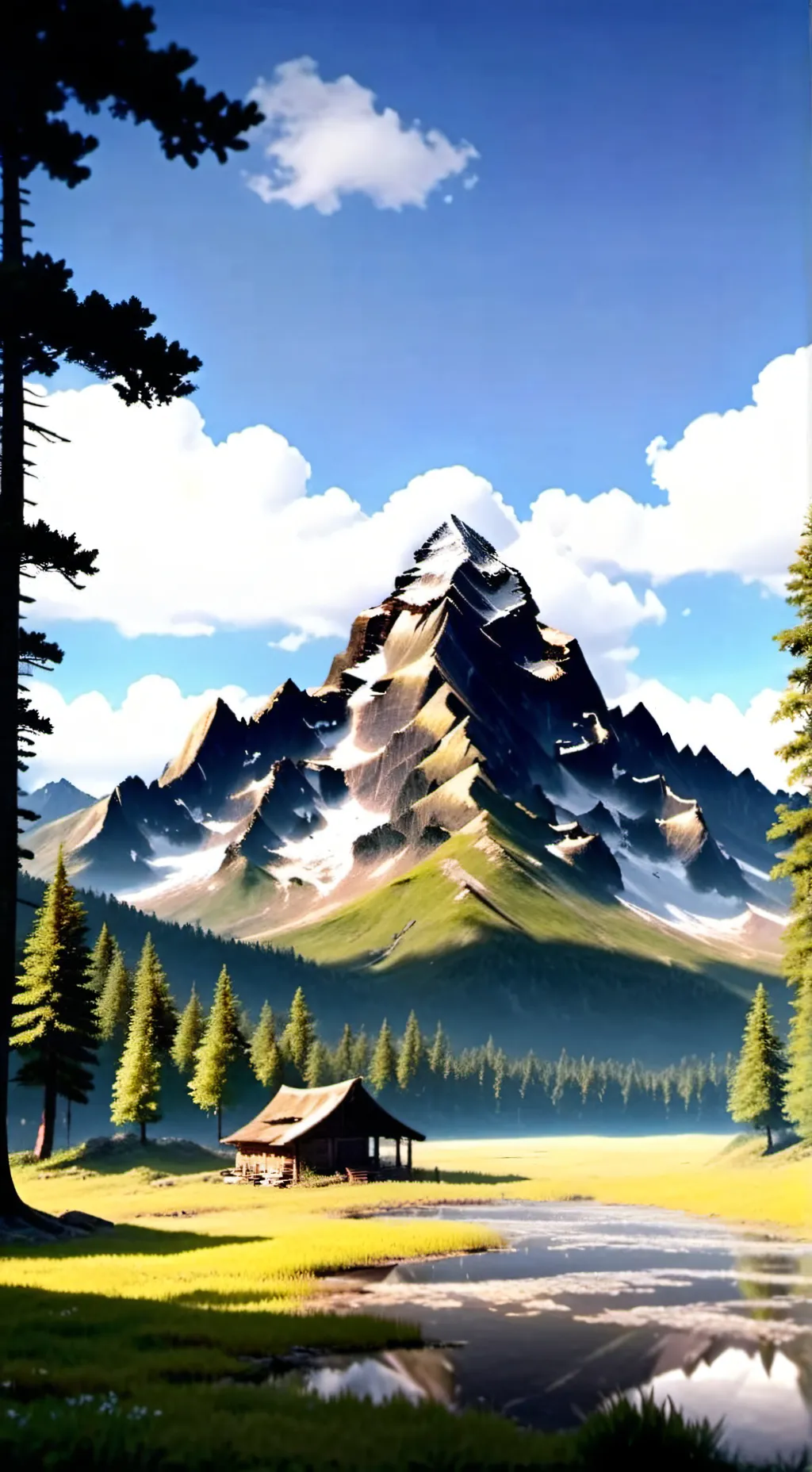 ai character: Mountain background